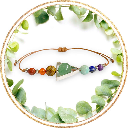 Bracelet ✦ 7 Chakras ✦ Triangle