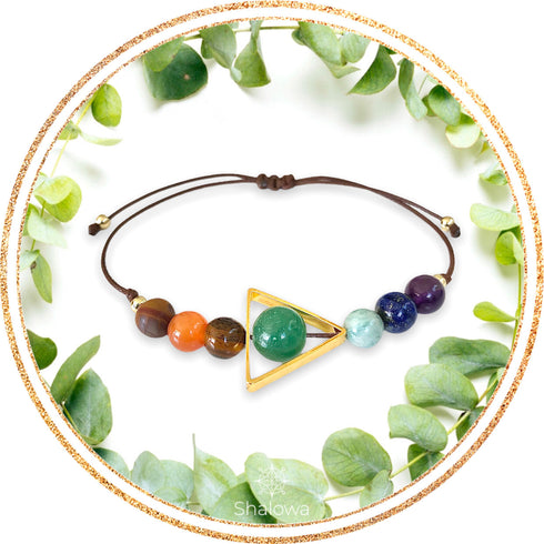 Bracelet ✦ 7 Chakras ✦ Triangle